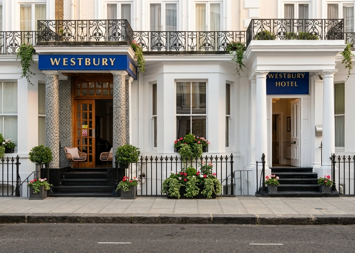 Westbury Hotel London exterior - traditional Victorian building in Kensington